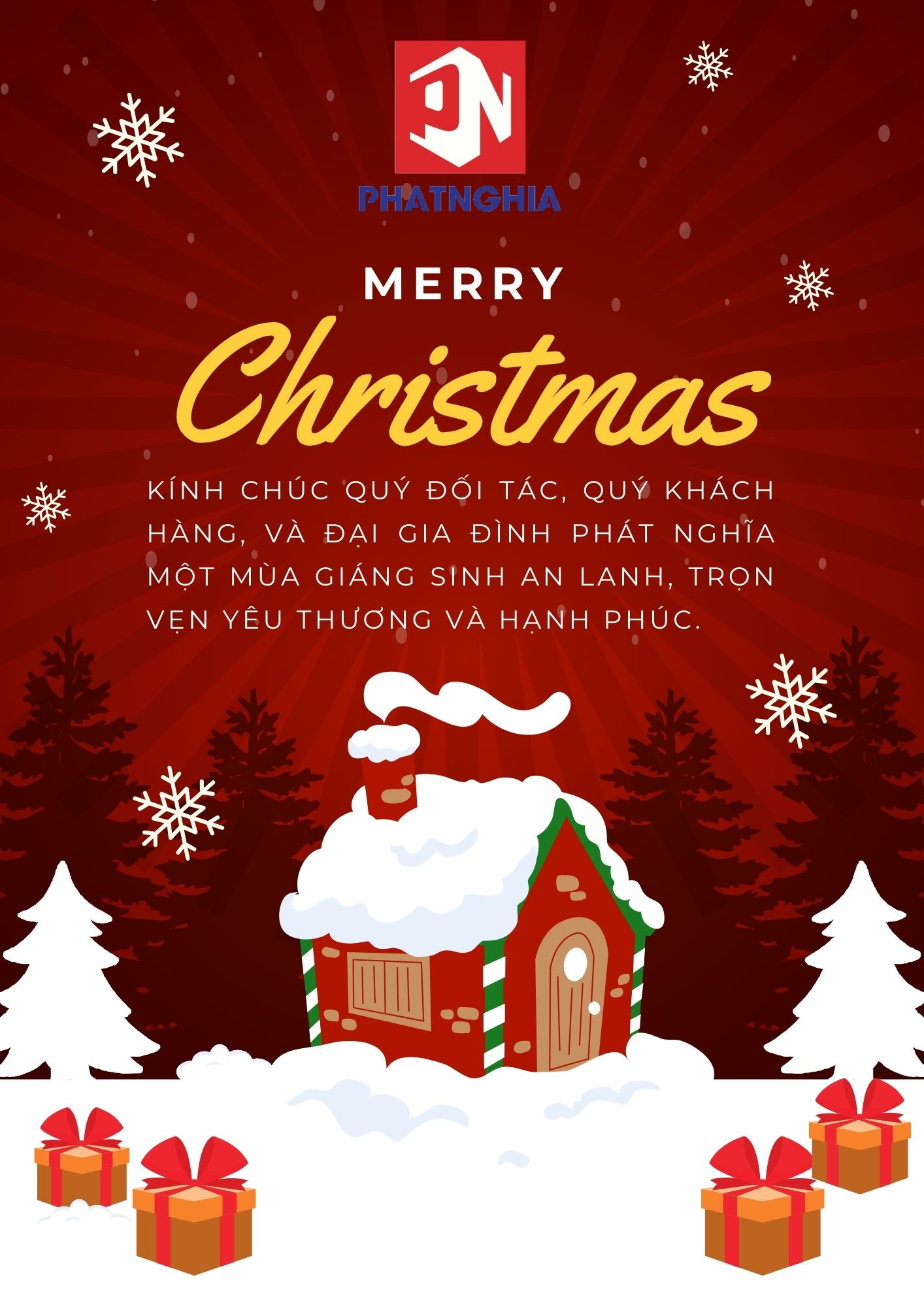 Phát Nghĩa chúc mừng Giáng Sinh 2025 – Gửi trọn lời tri ân và chúc an lành đến Quý khách hàng, Đối tác